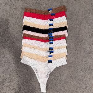 INC International Concepts Panties 13 Pairs Thong Multicolor Sexy Lace Lingerie